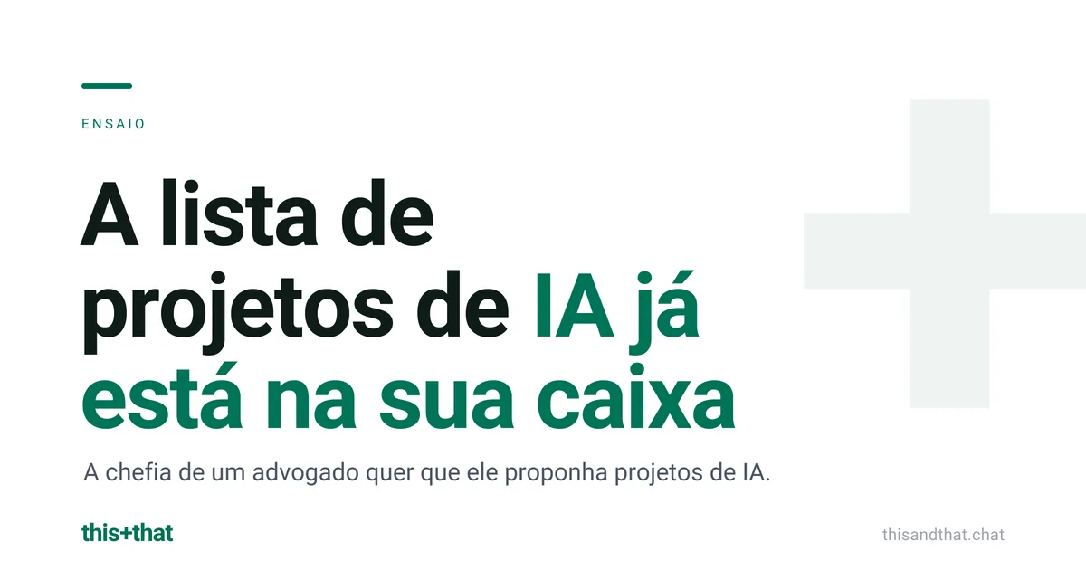 A lista de projetos de IA já está na sua caixa
