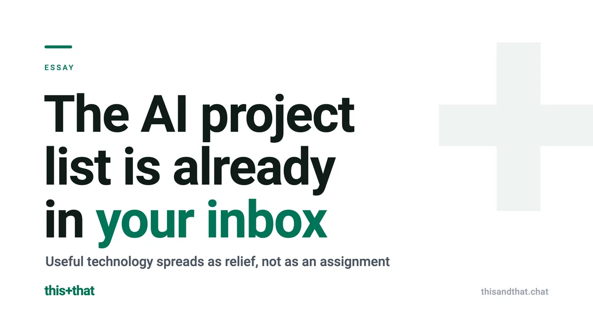 The AI project list is already in your inbox