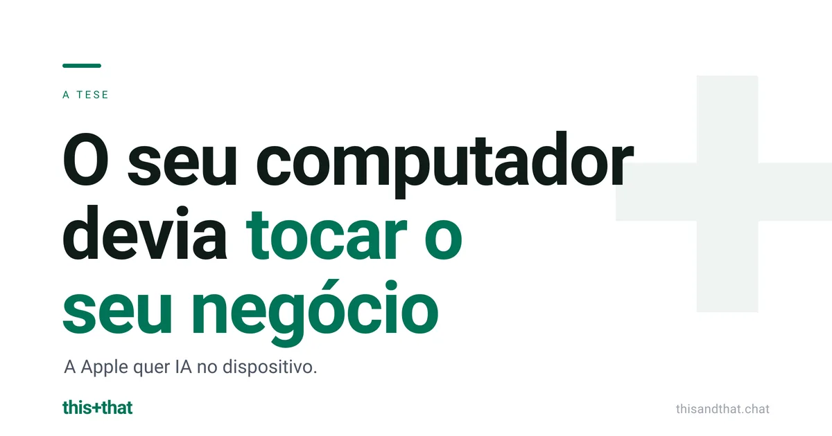 O seu computador devia tocar o seu negócio