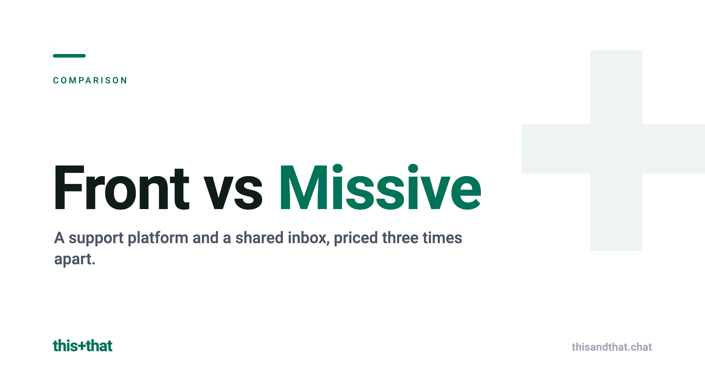 Front vs Missive in 2026