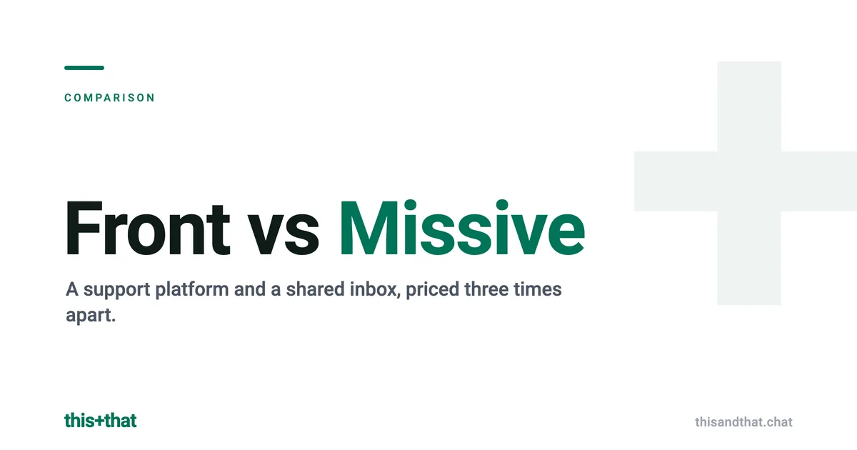 Front vs Missive in 2026