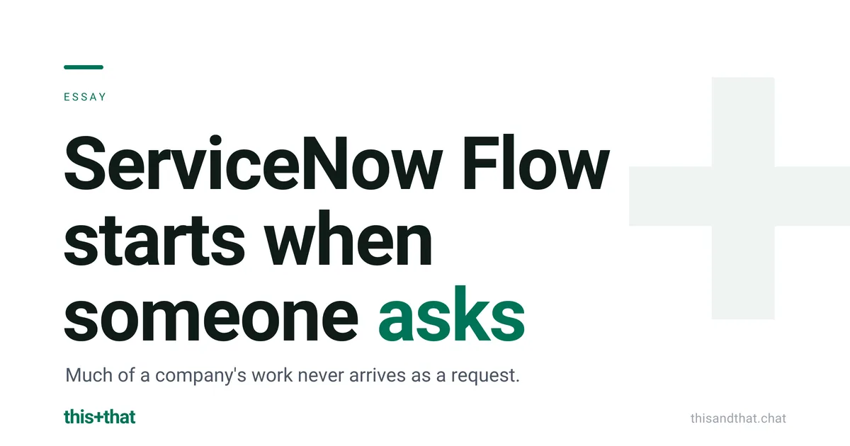 ServiceNow Flow starts when someone asks