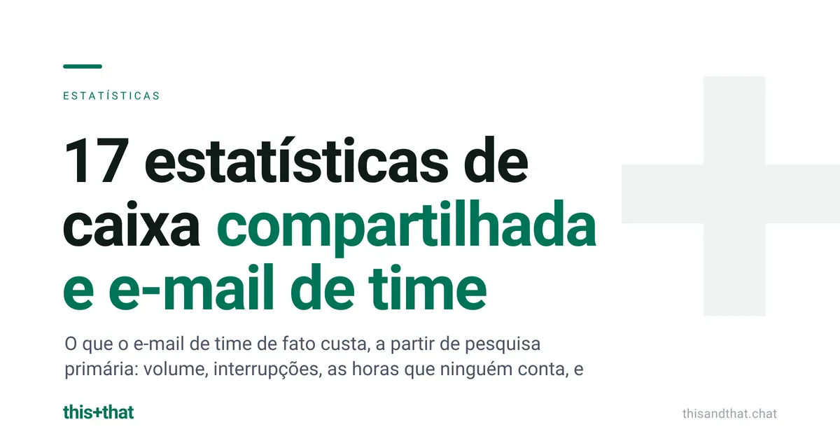 17 estatísticas de caixa compartilhada e e-mail de time