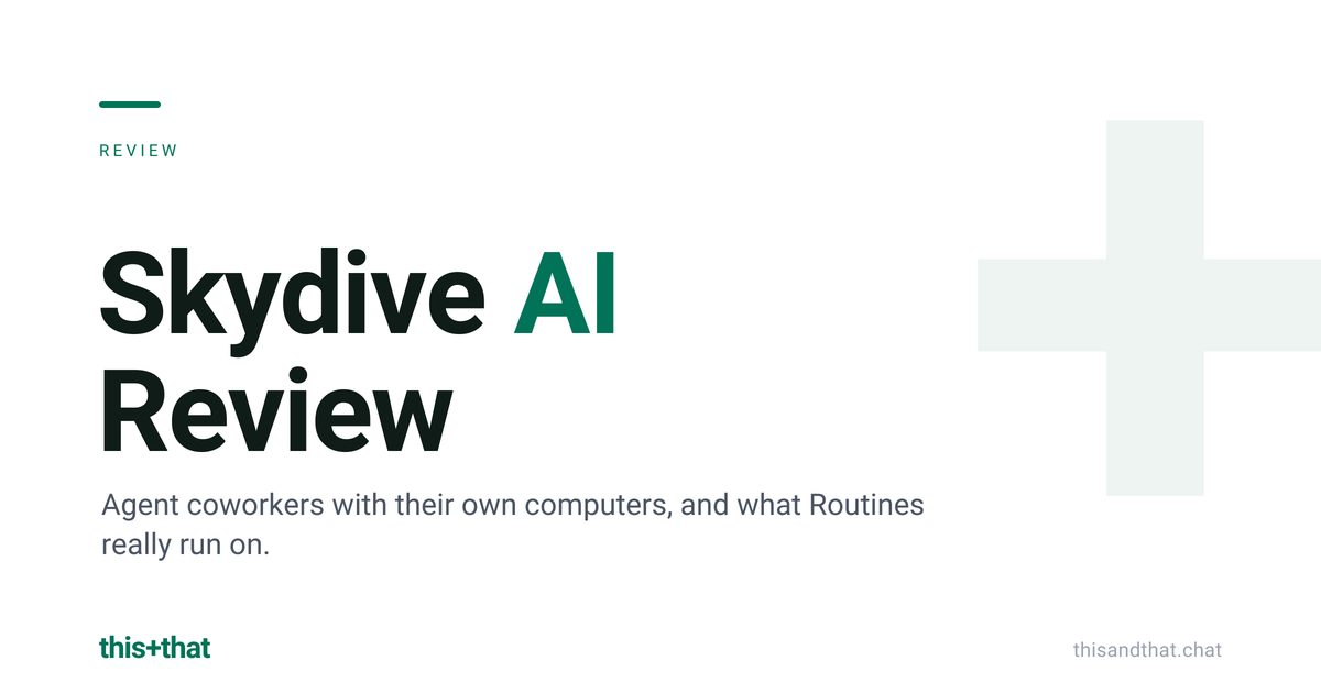 Skydive AI Review 2026: Features, Pricing, and Who It Fits
