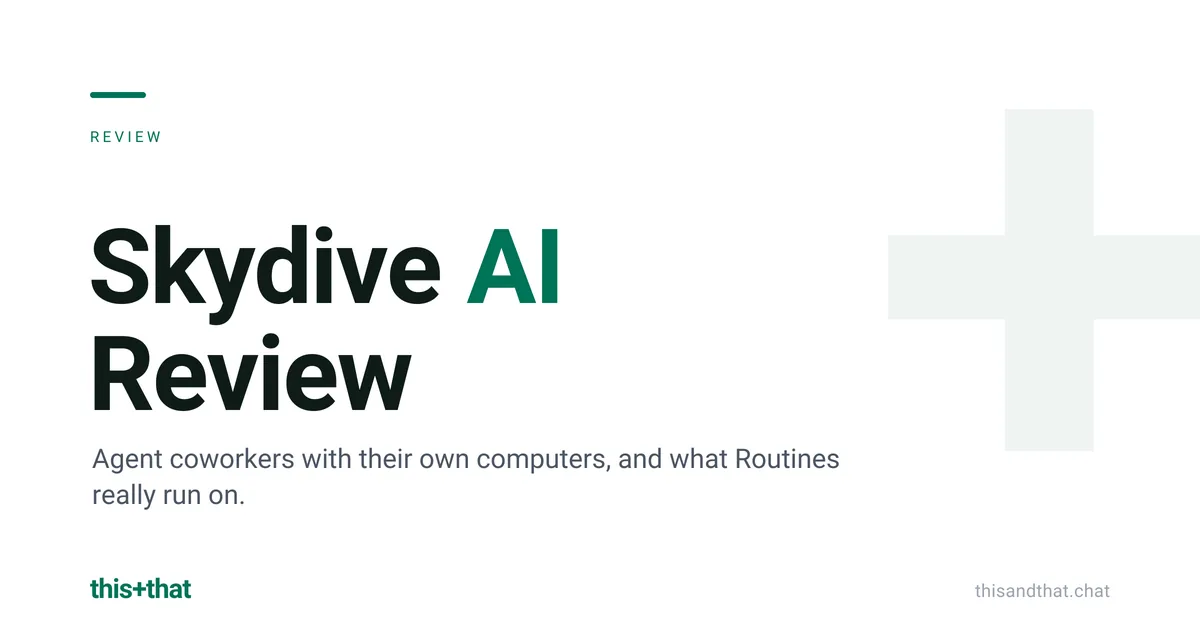 Skydive AI Review 2026: Features, Pricing, and Who It Fits