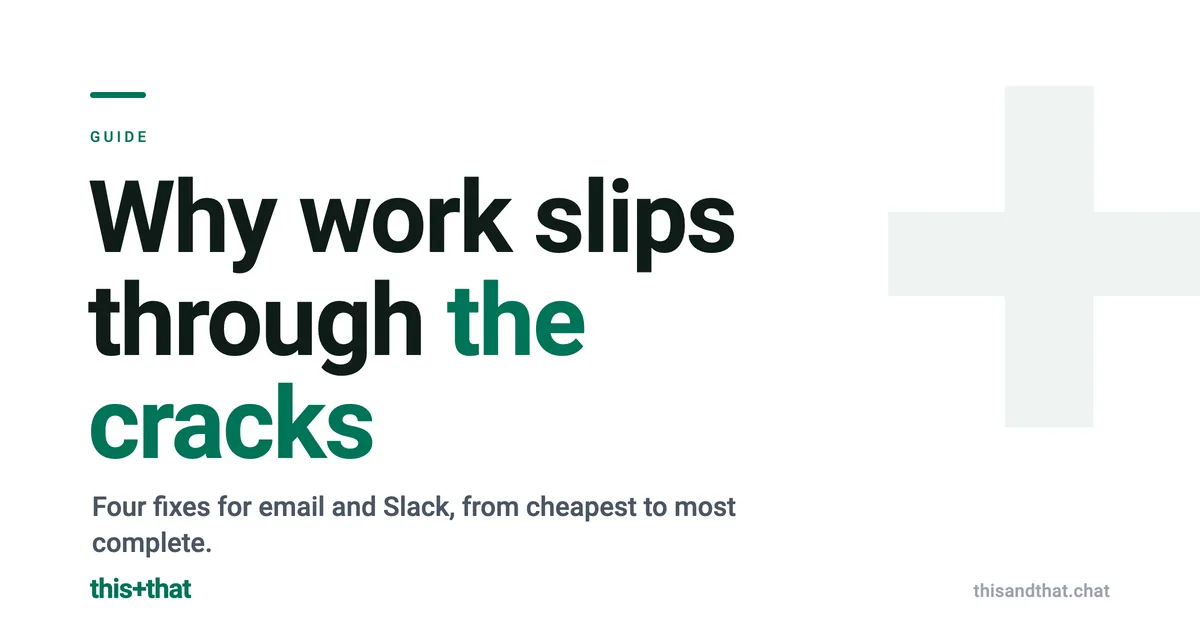 How to Stop Work Slipping Through the Cracks Across Email and Slack
