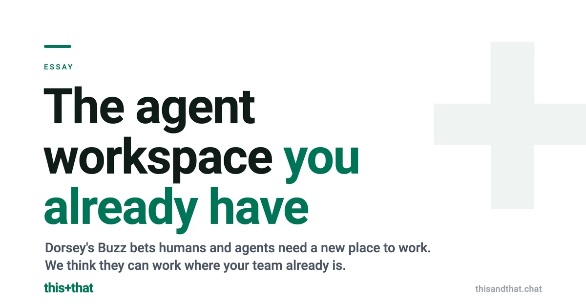 The agent workspace you already have