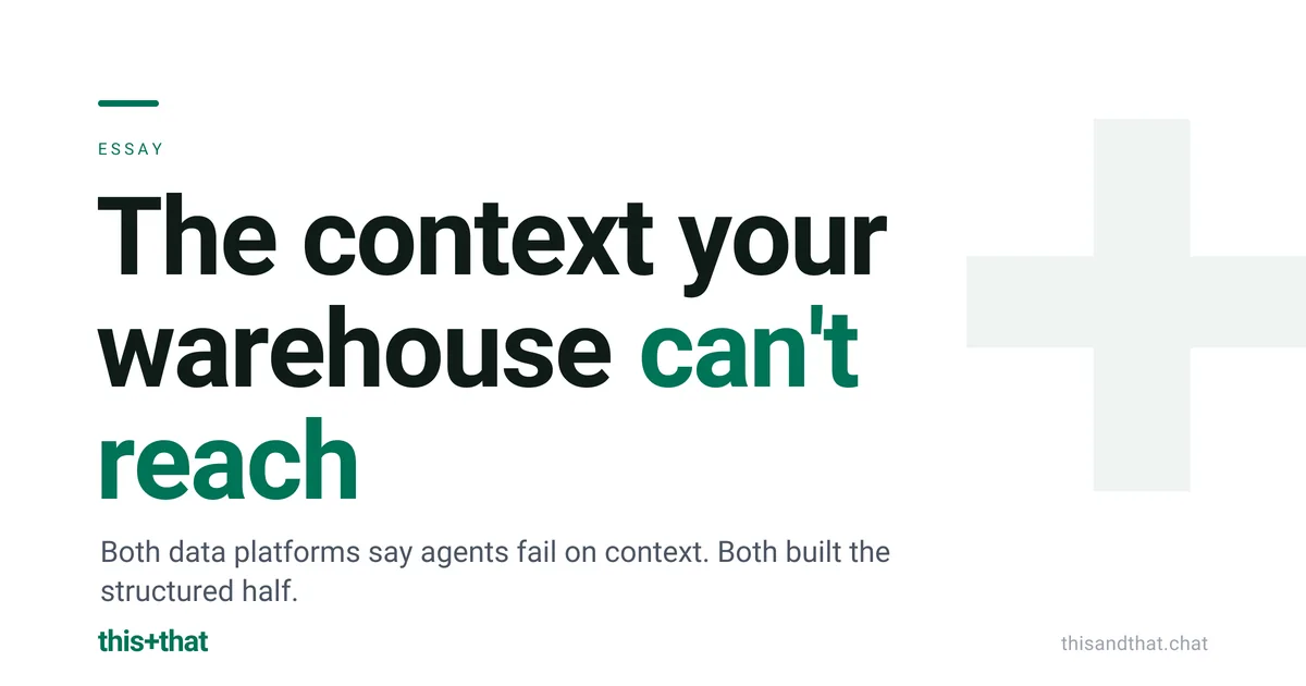 The context your warehouse can't reach