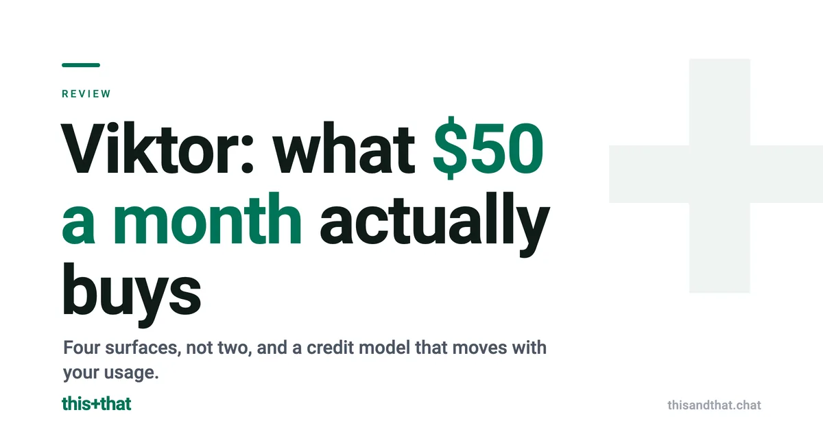 Viktor Review 2026: Features, Credit Pricing, and Who It Fits